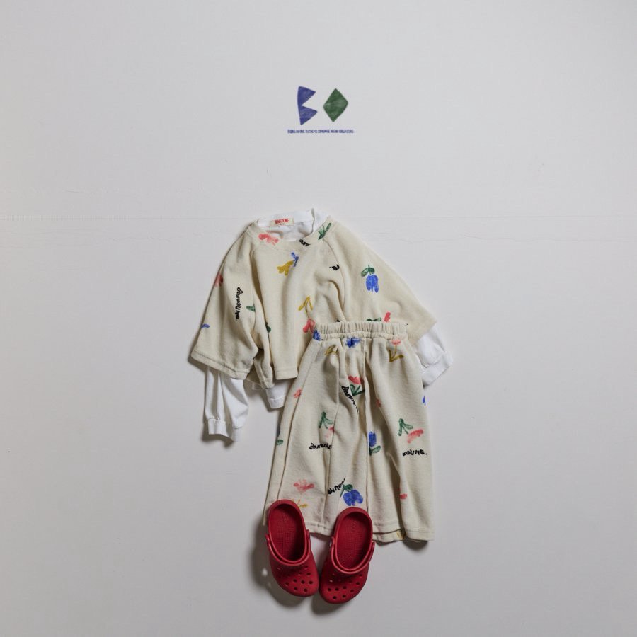 《予約》Flower Terry Skirt / Boneoune