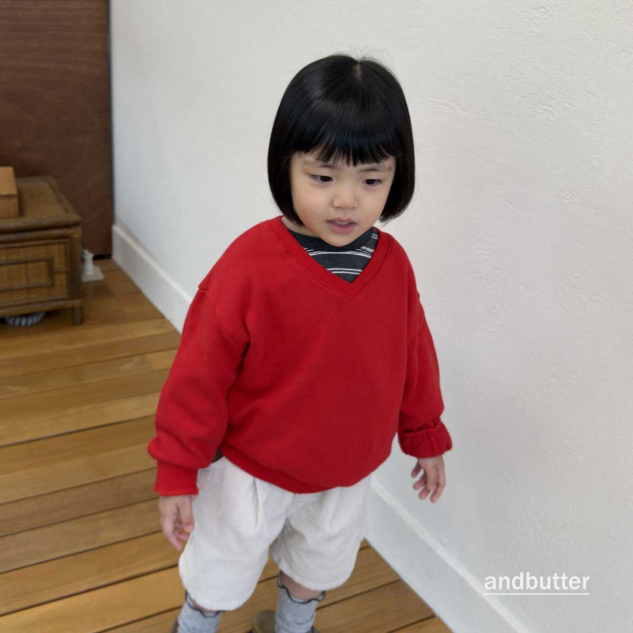 《予約》Heart Pocket Corduroy Shorts / ANDBUTTER