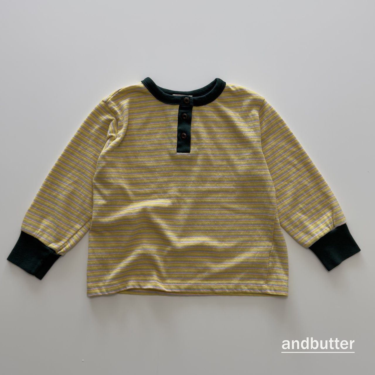 《予約》Stripe Henley T-Shirt / ANDBUTTER