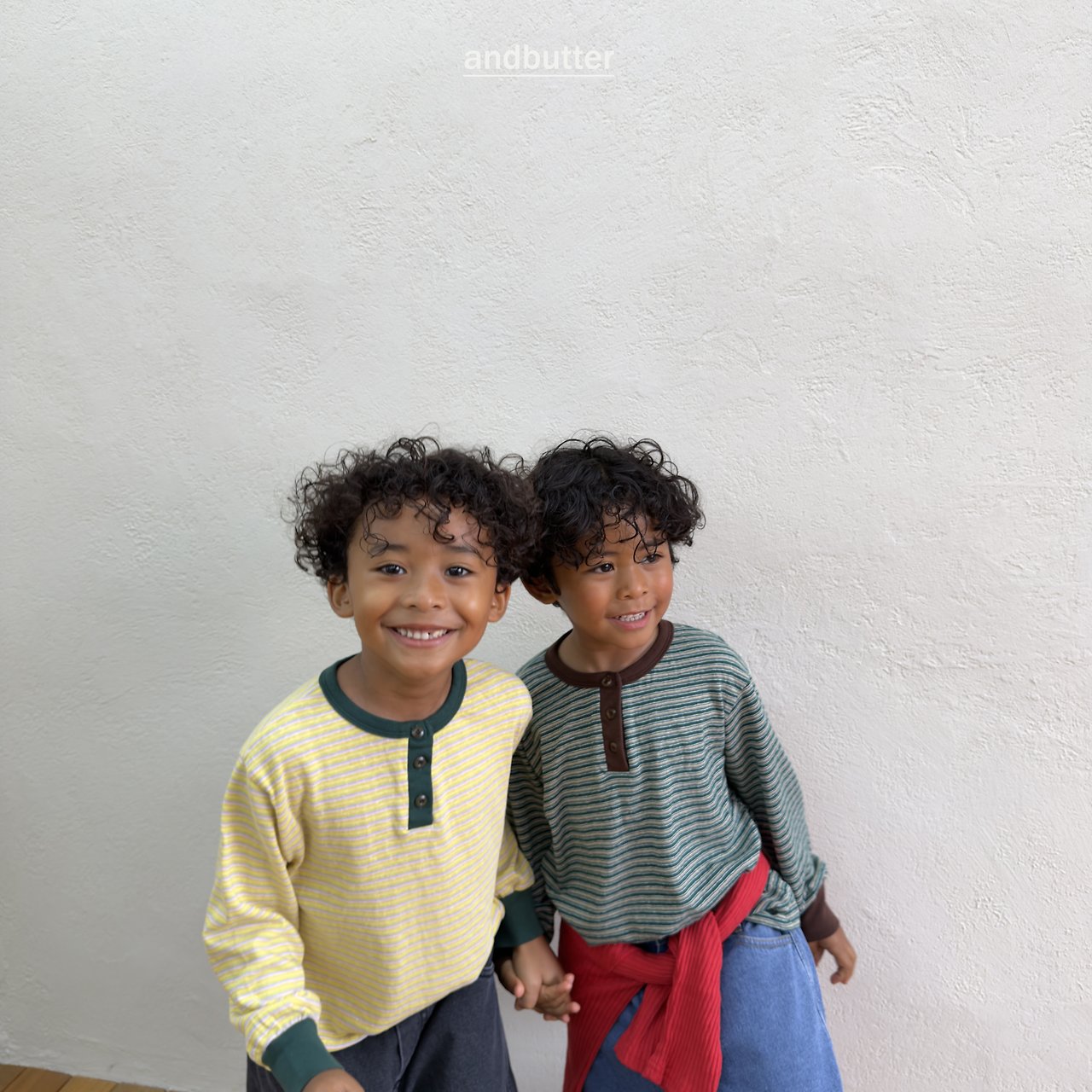 《予約》Stripe Henley T-Shirt / ANDBUTTER