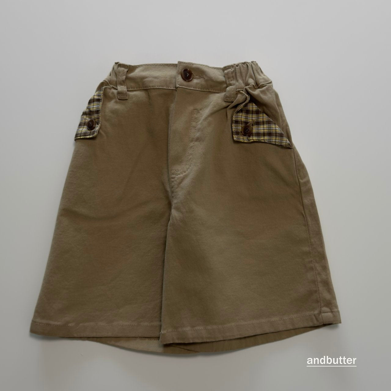 《予約》Hidden Check Bermuda Pants / ANDBUTTER