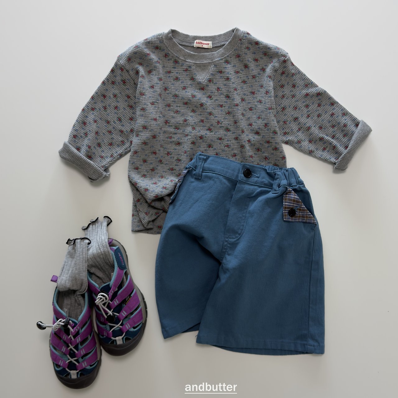 《予約》Hidden Check Bermuda Pants / ANDBUTTER