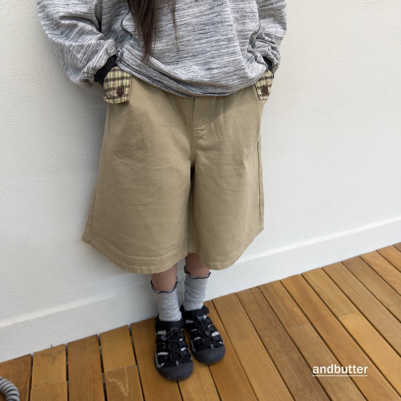 《予約》Hidden Check Bermuda Pants / ANDBUTTER