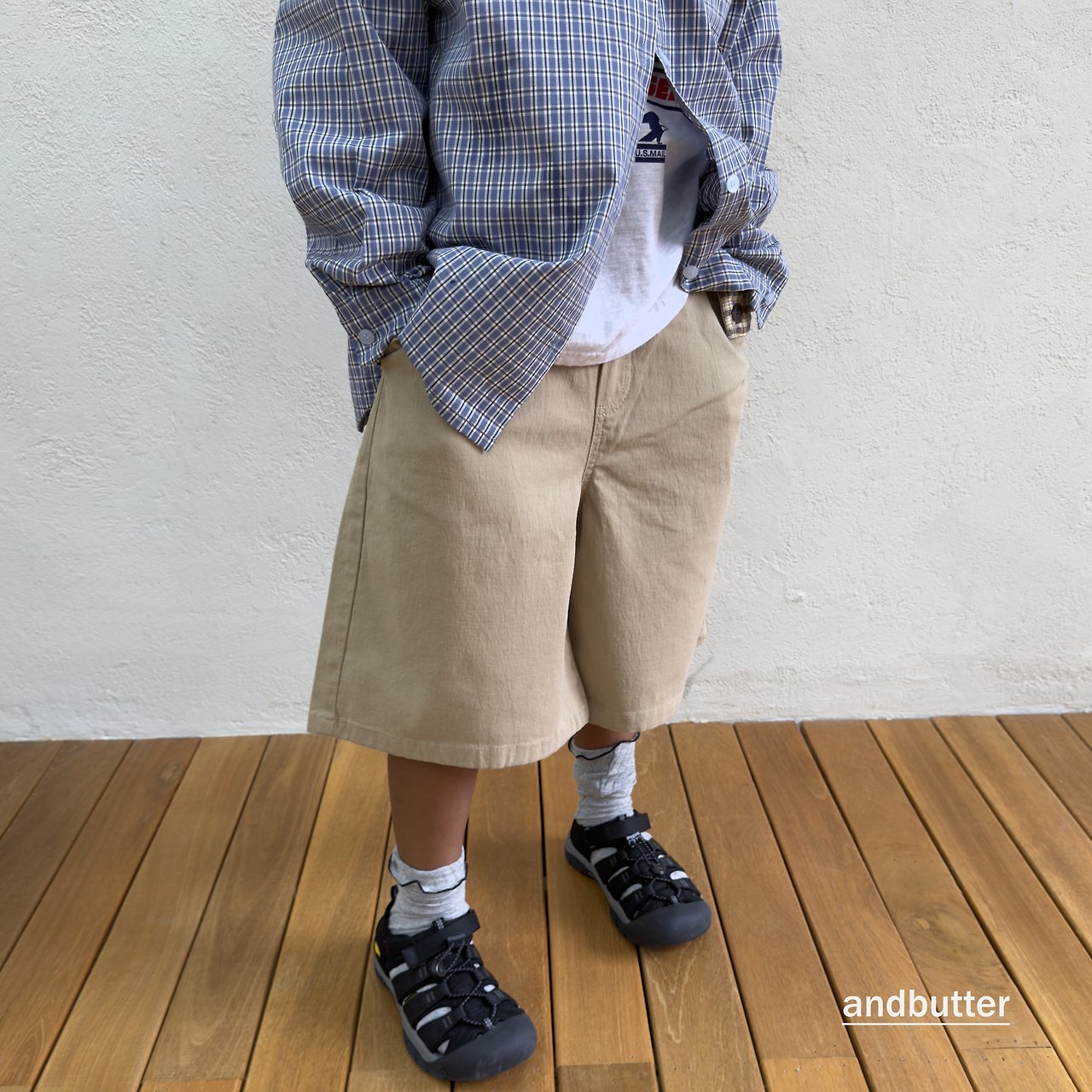 《予約》Hidden Check Bermuda Pants / ANDBUTTER