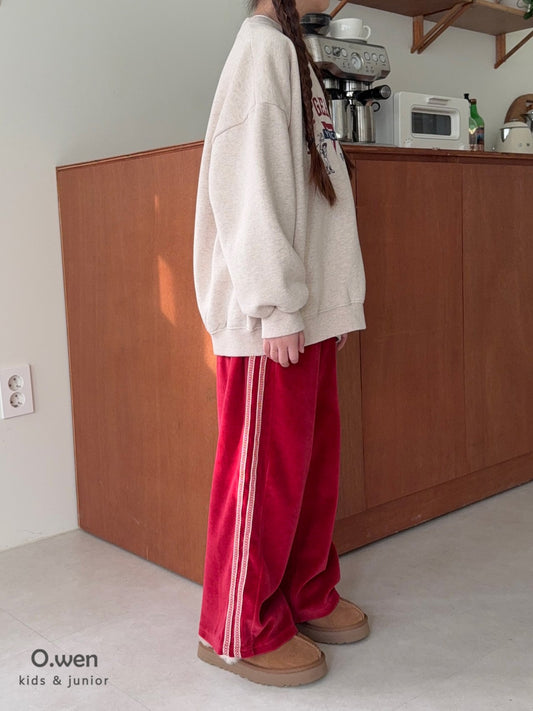 《予約》Velour Tape Pants / O.wen