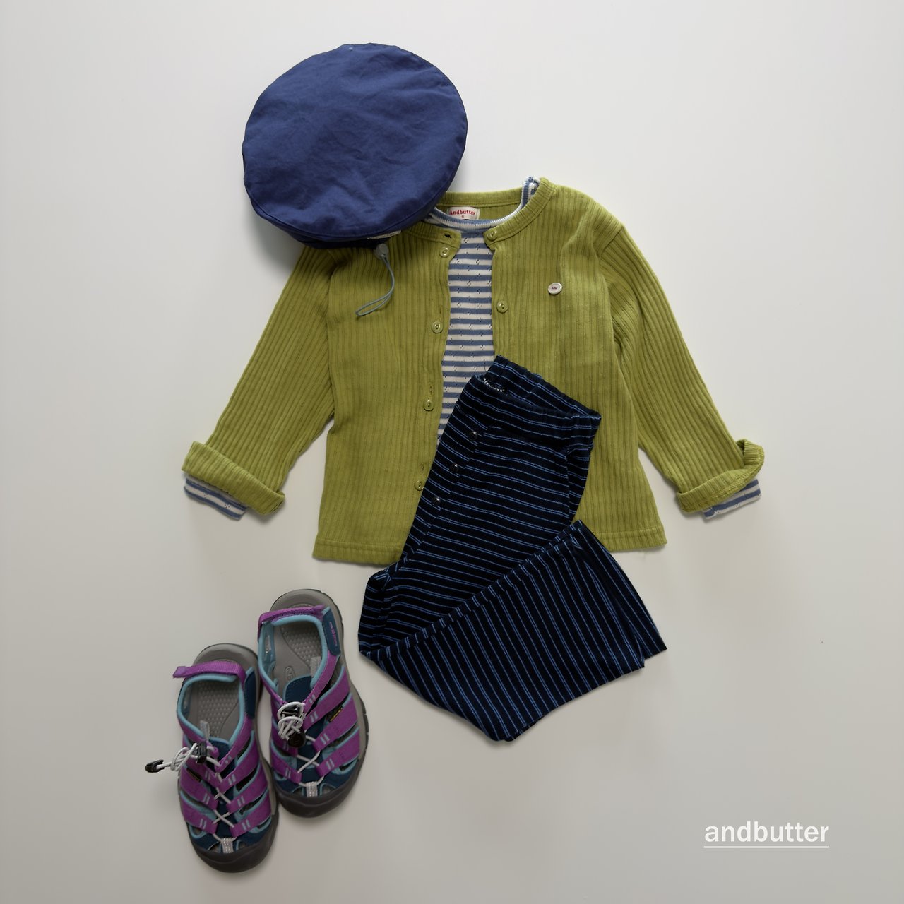 《予約》Button Flare Pants / ANDBUTTER