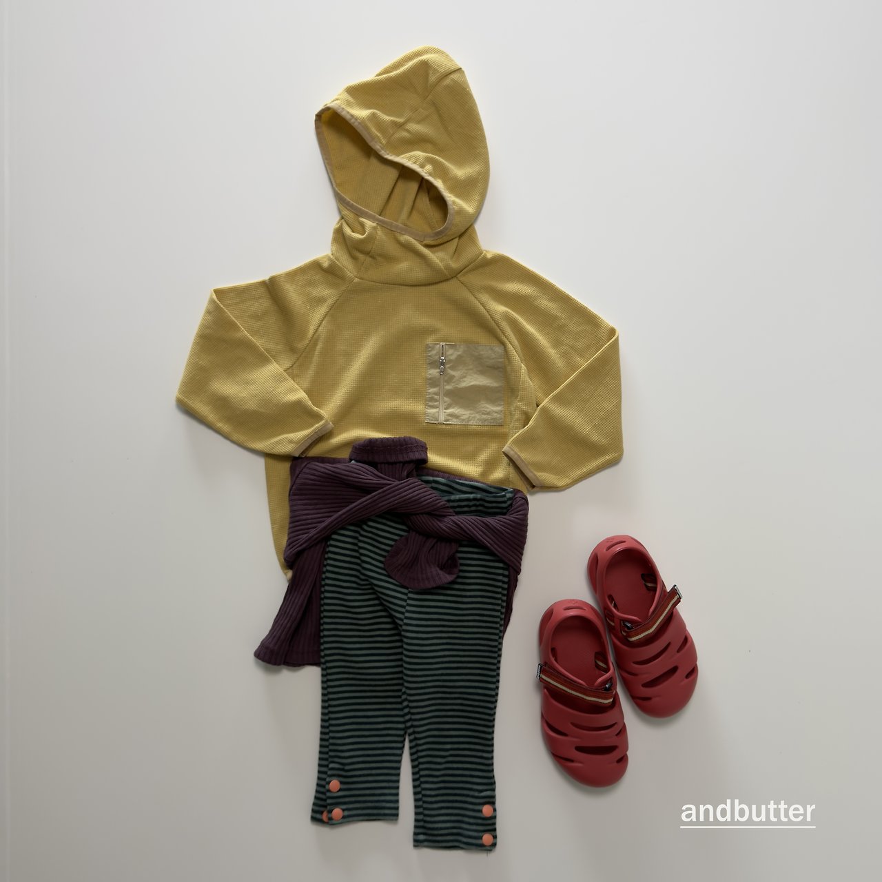 《予約》American Waffle Hoodie / ANDBUTTER