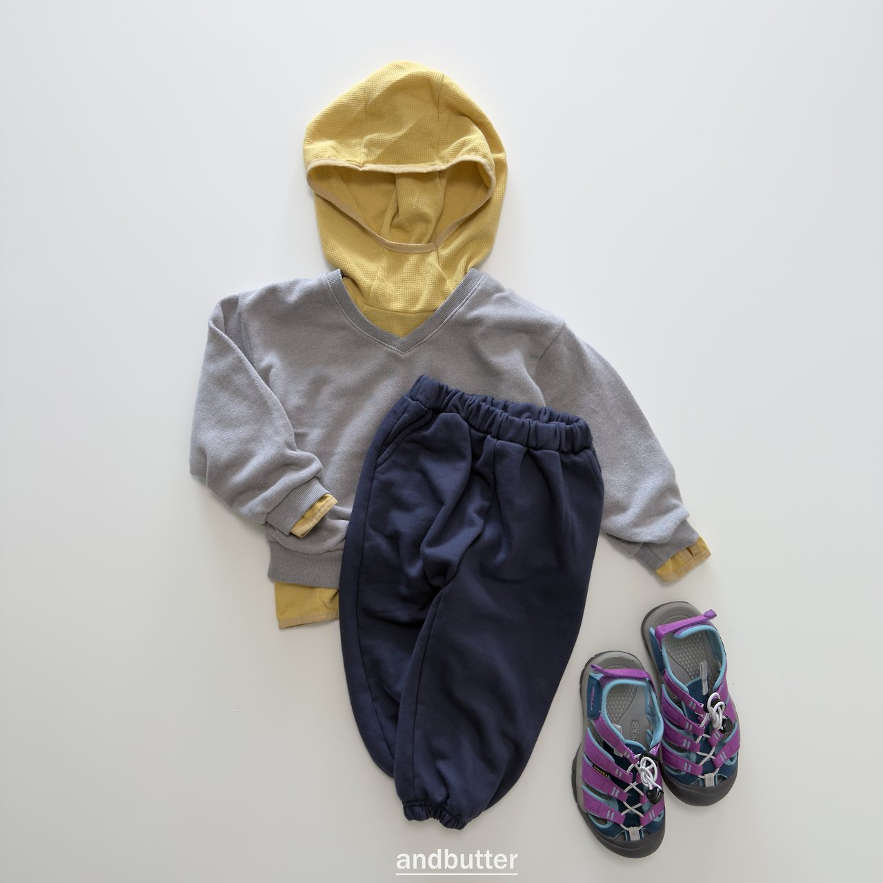 《予約》American Waffle Hoodie / ANDBUTTER