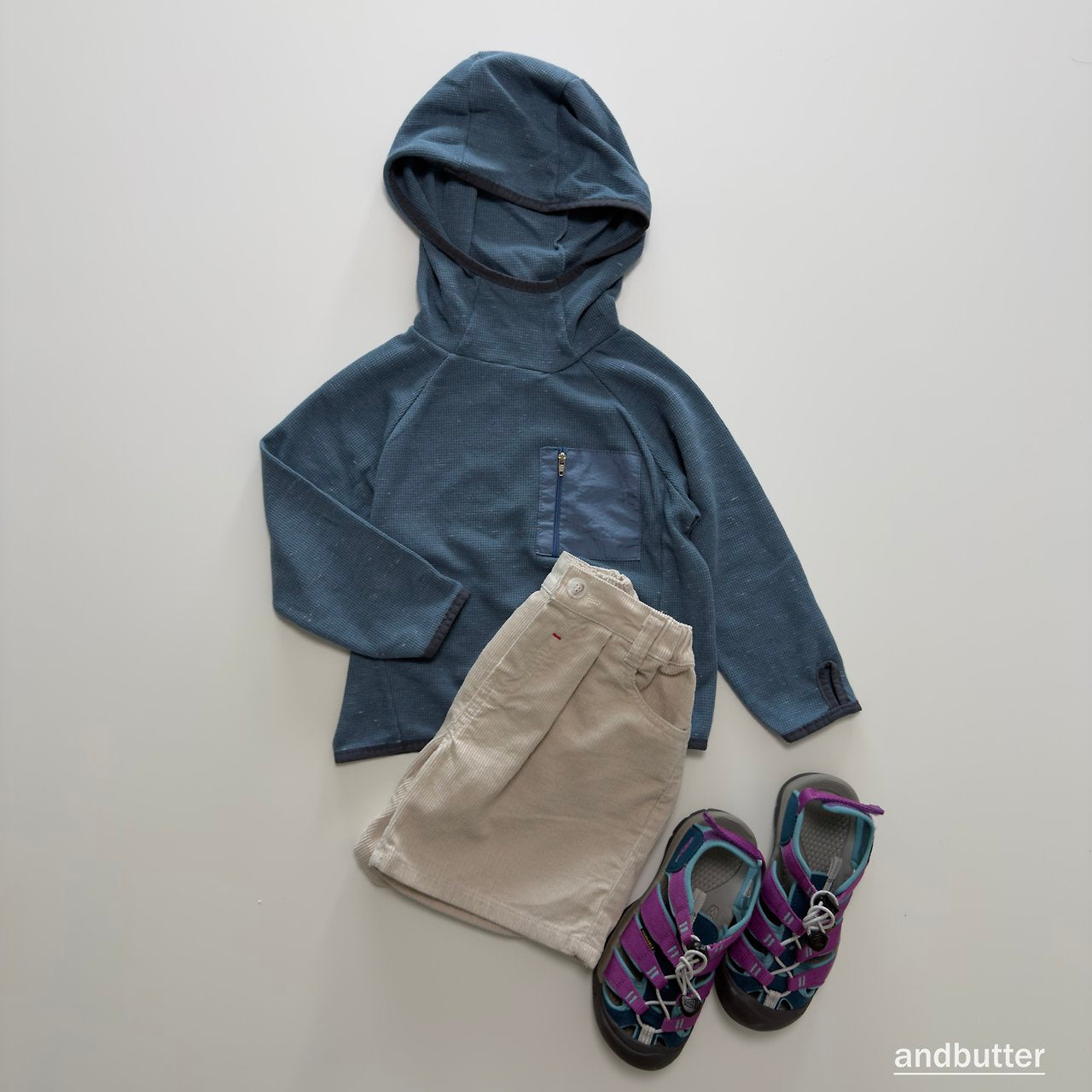 《予約》American Waffle Hoodie / ANDBUTTER