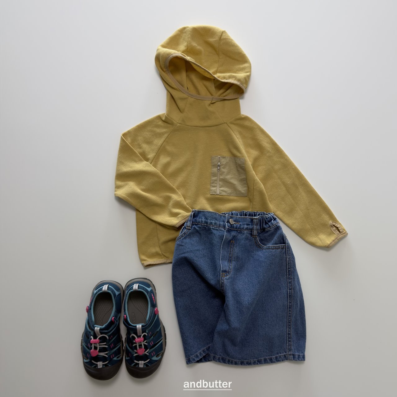 《予約》American Waffle Hoodie / ANDBUTTER