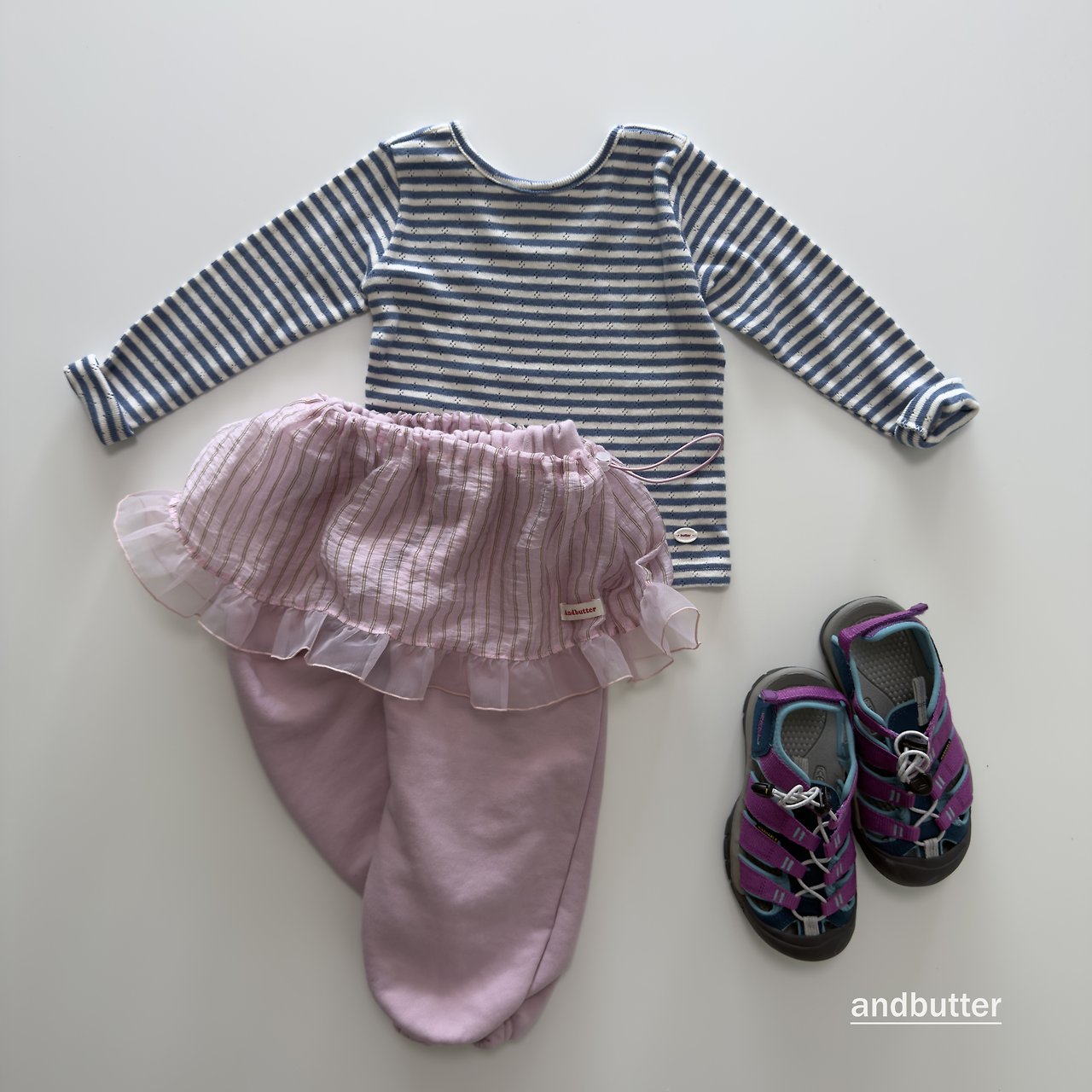 《予約》Mini Heart Jogger Pants / ANDBUTTER