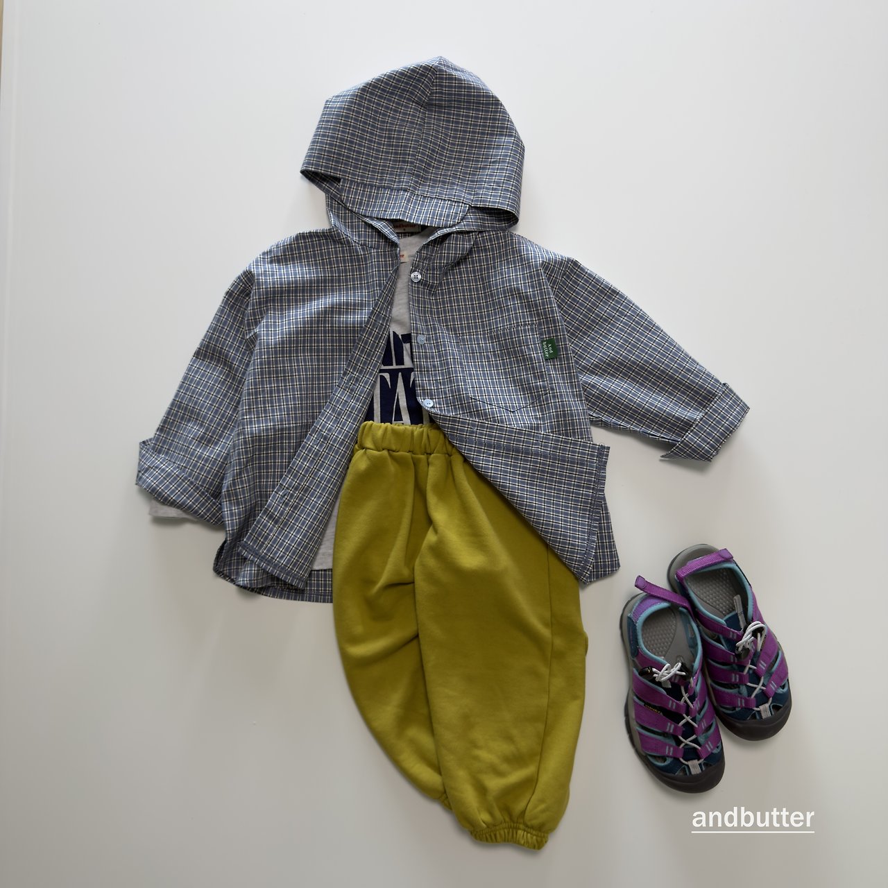《予約》Mini Heart Jogger Pants / ANDBUTTER