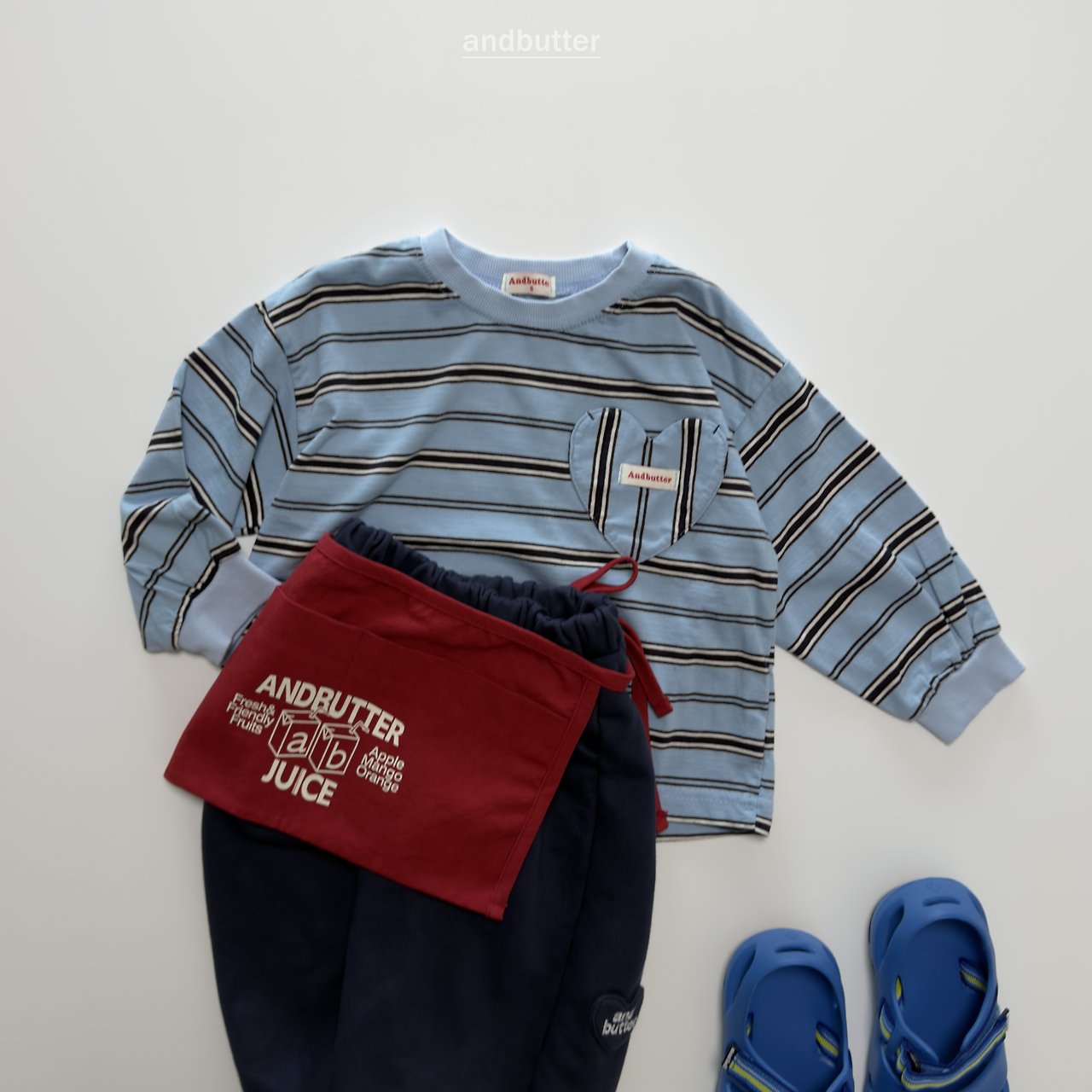 《予約》Mini Heart Jogger Pants / ANDBUTTER