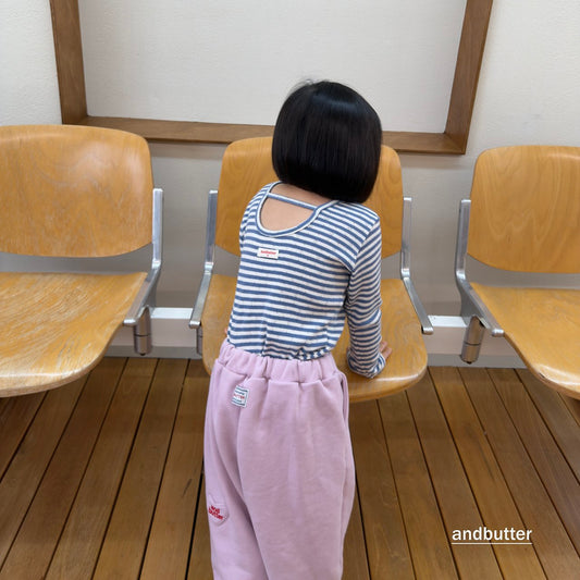 《予約》Mini Heart Jogger Pants / ANDBUTTER