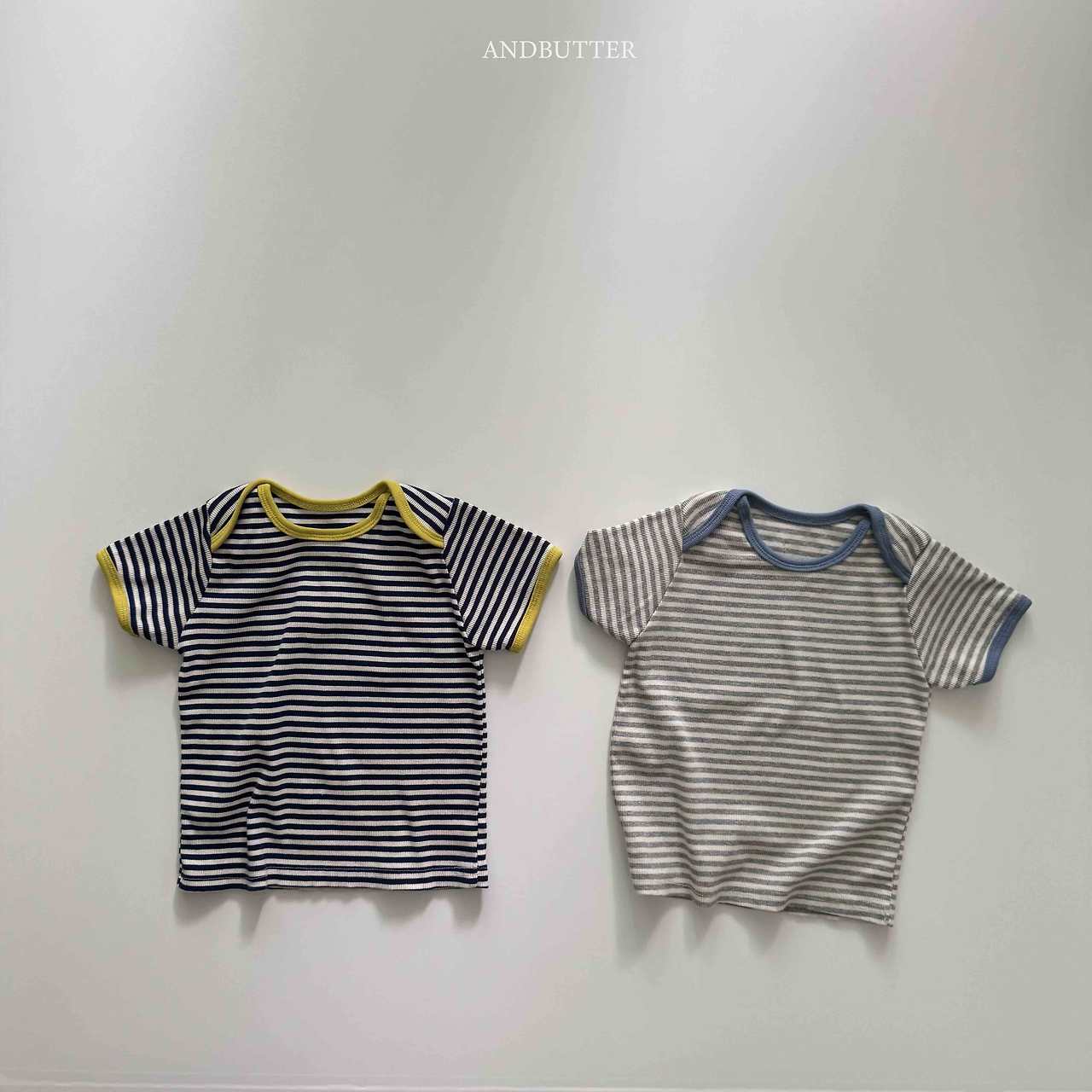 《予約》Boat Neck Mix Tee / andbutter