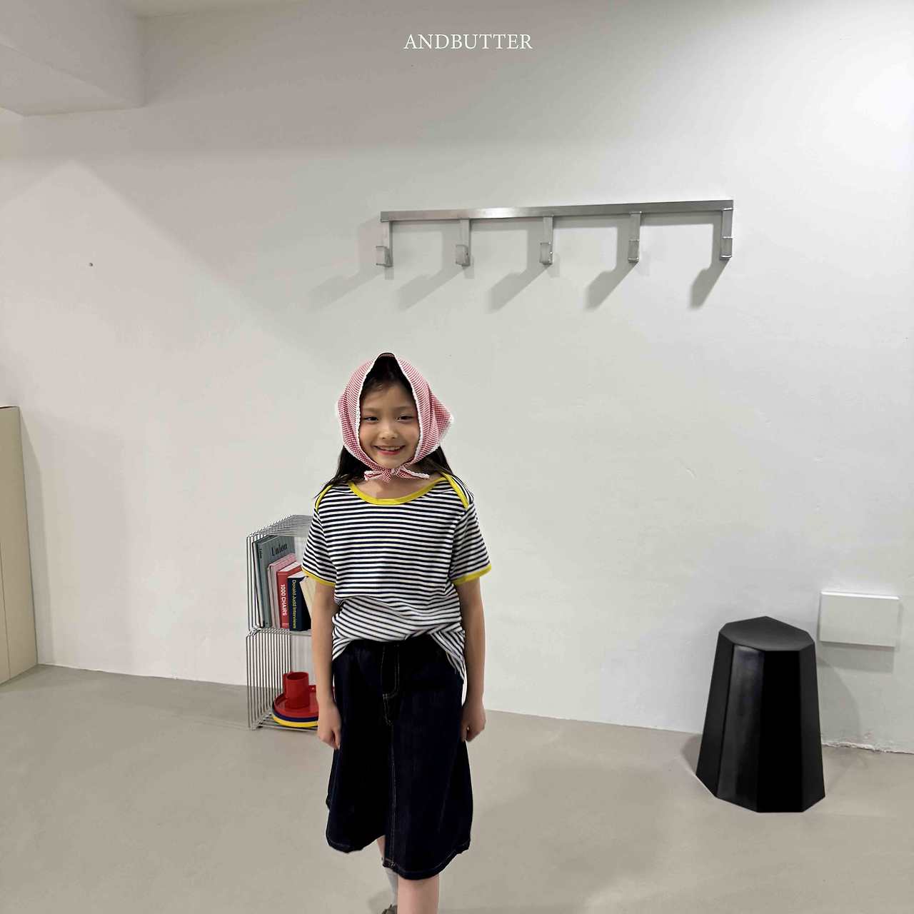 《予約》Boat Neck Mix Tee / andbutter