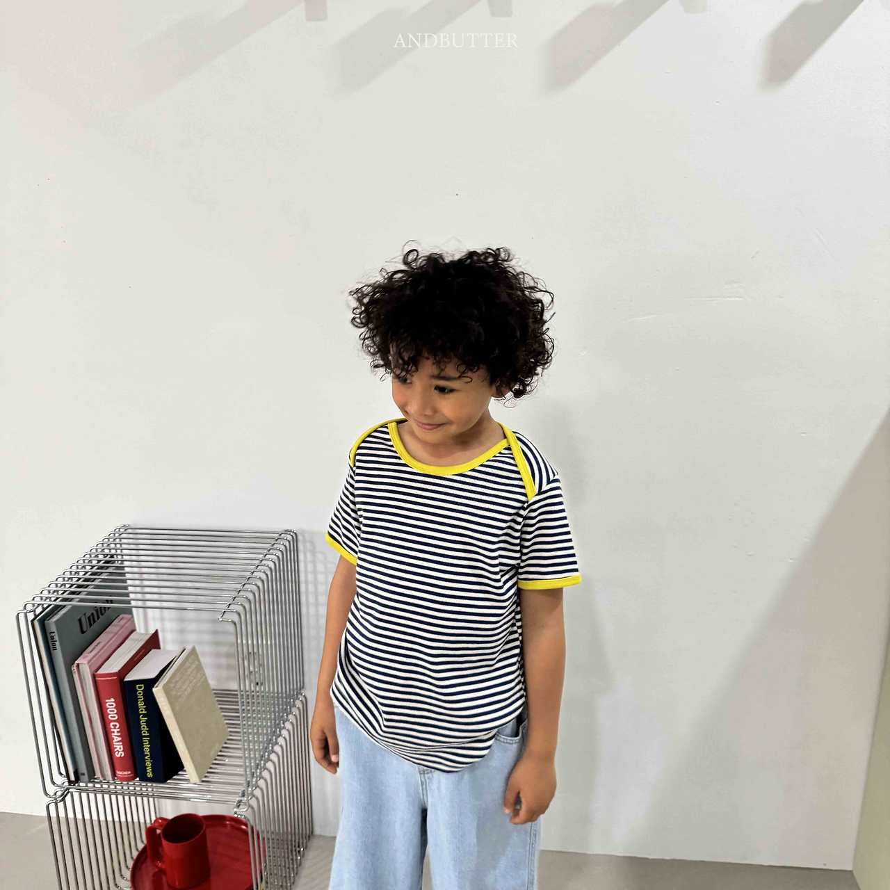 《予約》Boat Neck Mix Tee / andbutter