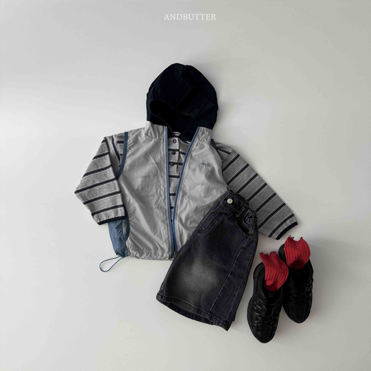 《予約》Today Stripe Hood / andbutter