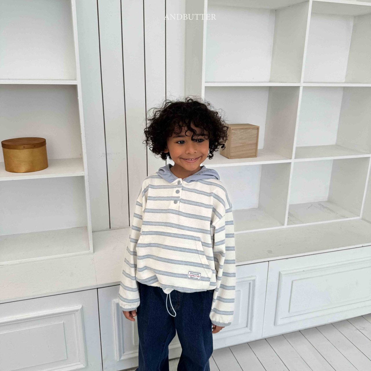 《予約》Today Stripe Hood / andbutter
