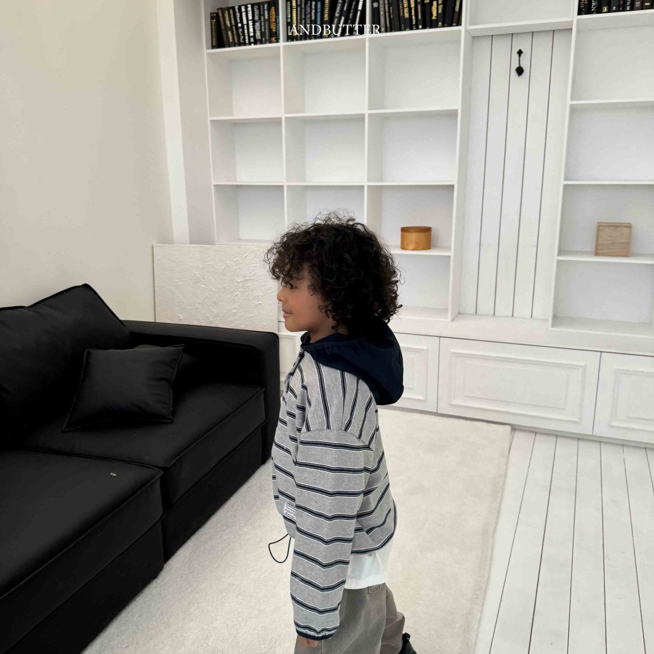 《予約》Today Stripe Hood / andbutter