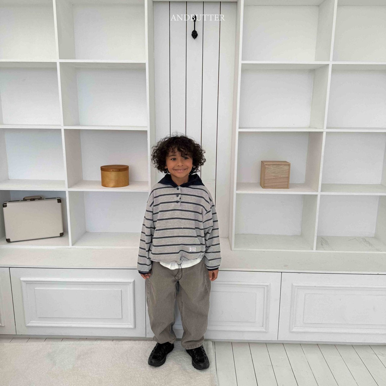 《予約》Today Stripe Hood / andbutter