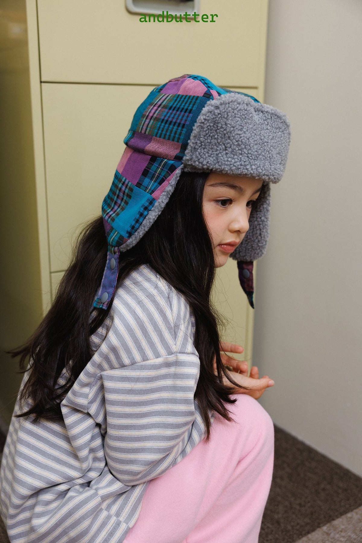 《予約》Mixed Check Flight Cap / ANDBUTTER
