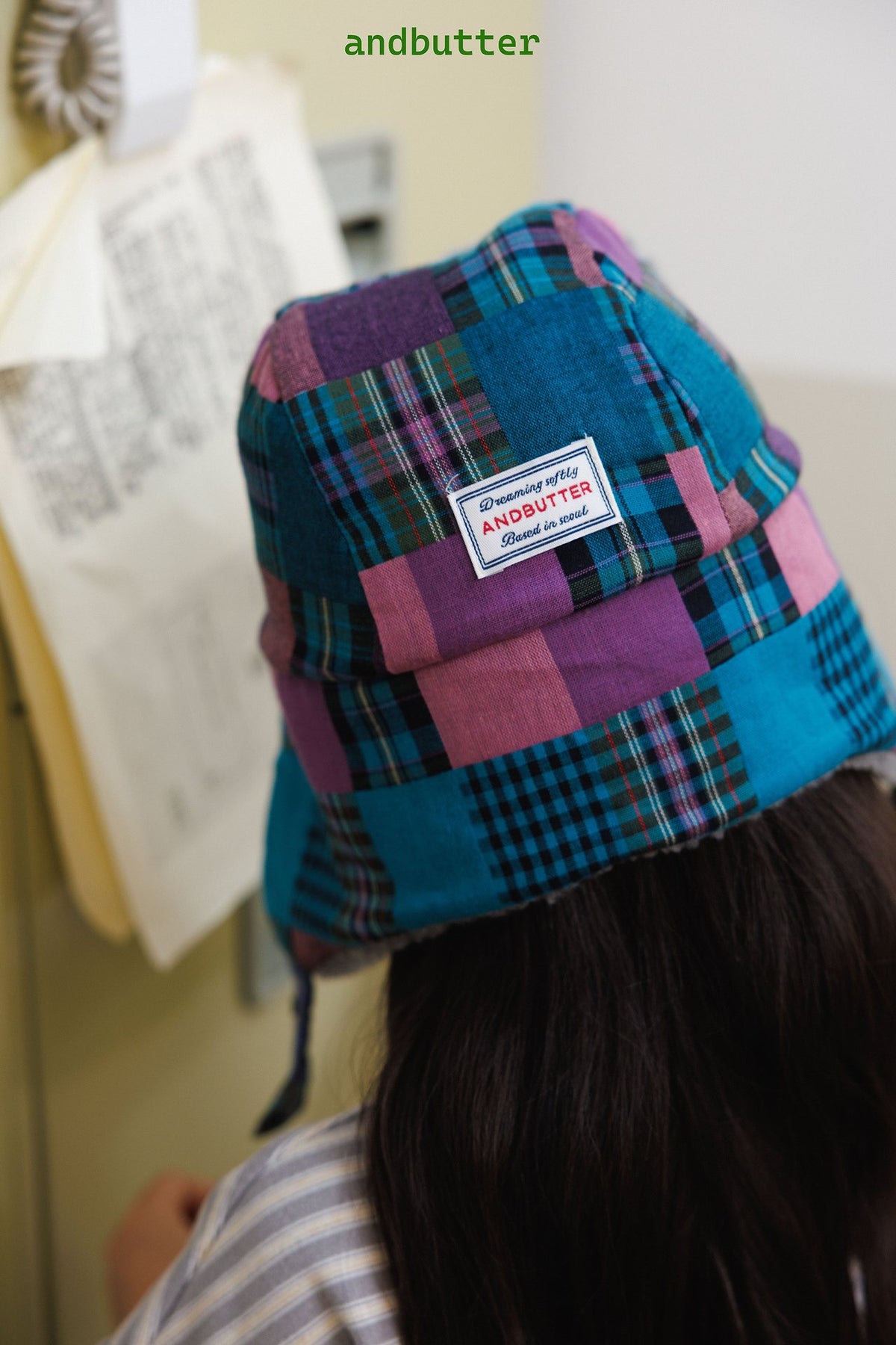 《予約》Mixed Check Flight Cap / ANDBUTTER