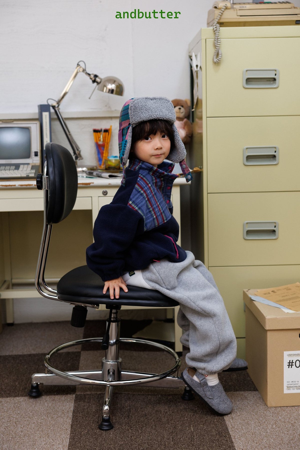《予約》Mixed Check Flight Cap / ANDBUTTER