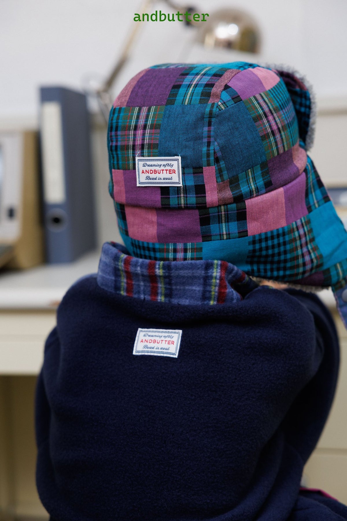 《予約》Mixed Check Flight Cap / ANDBUTTER