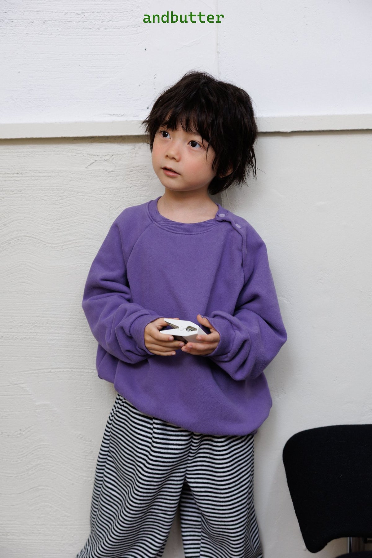《予約》Button Raglan Sweat / ANDBUTTER