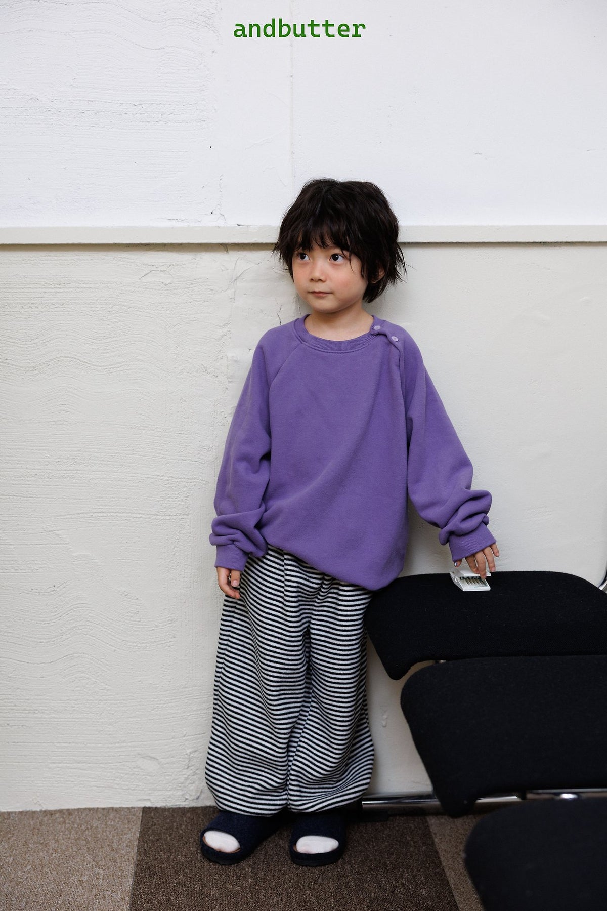 《予約》Button Raglan Sweat / ANDBUTTER