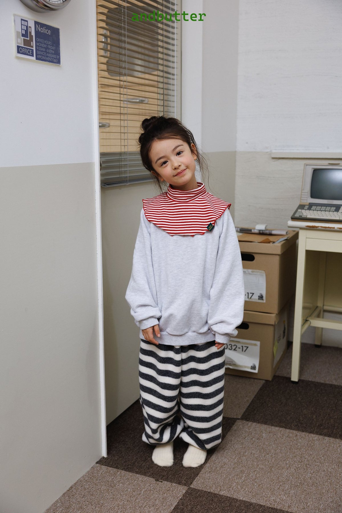 《予約》Button Raglan Sweat / ANDBUTTER