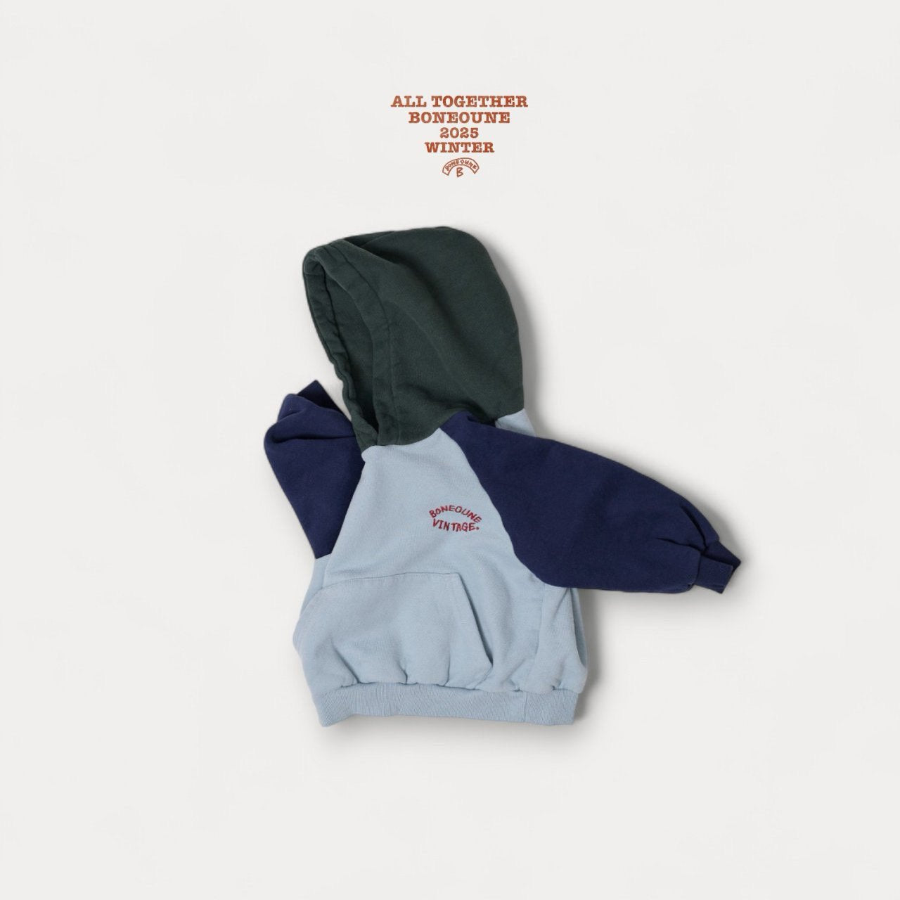 《予約》Tricolor Raglan Hood / Boneoune