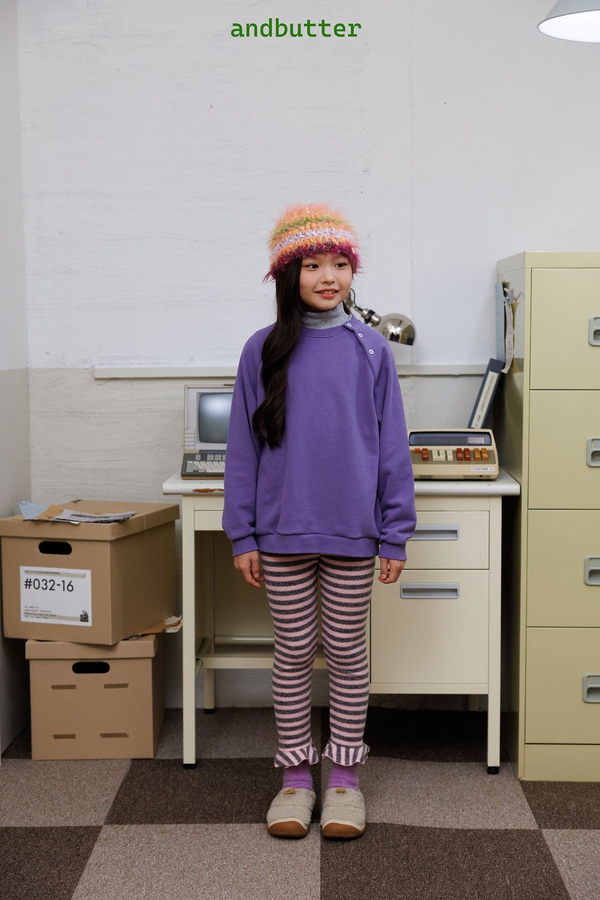 《予約》Button Raglan Sweat / ANDBUTTER