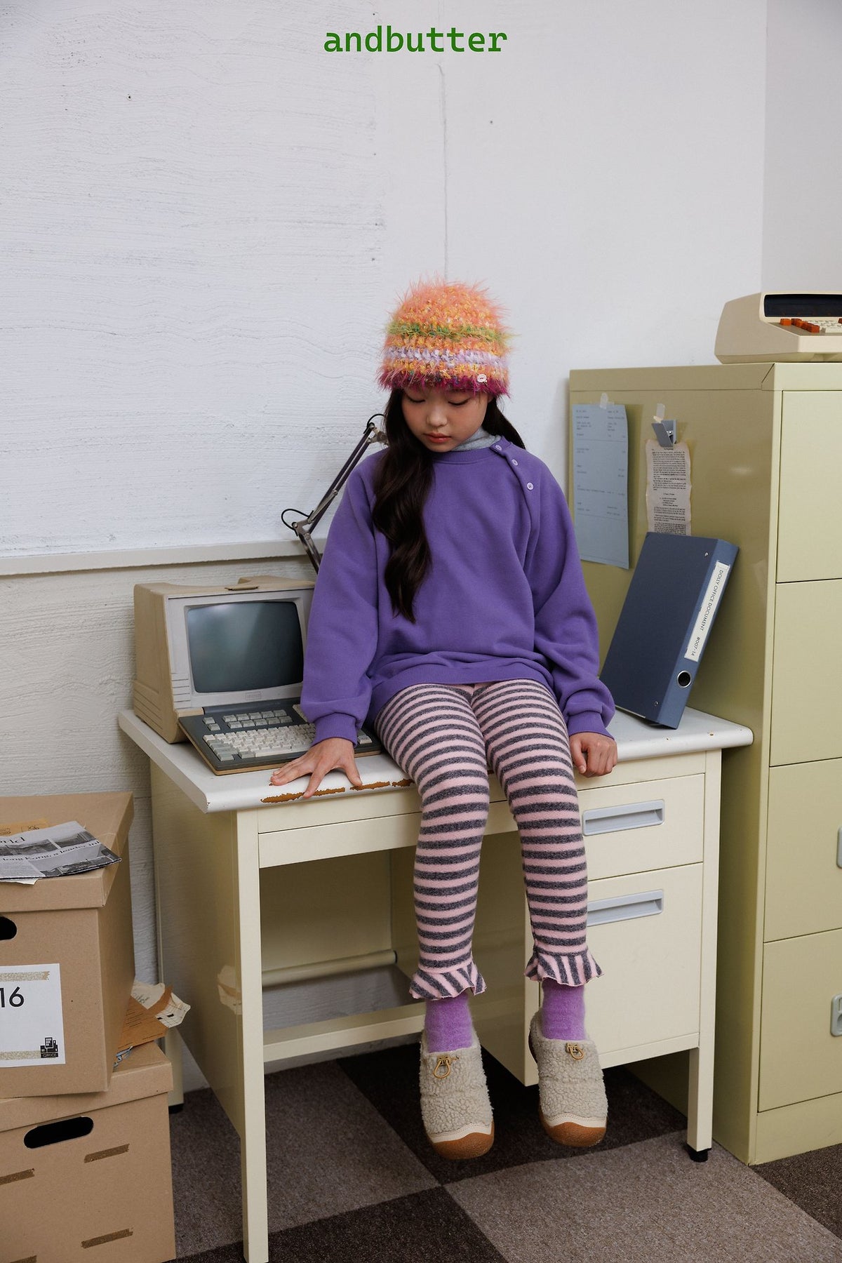 《予約》Button Raglan Sweat / ANDBUTTER