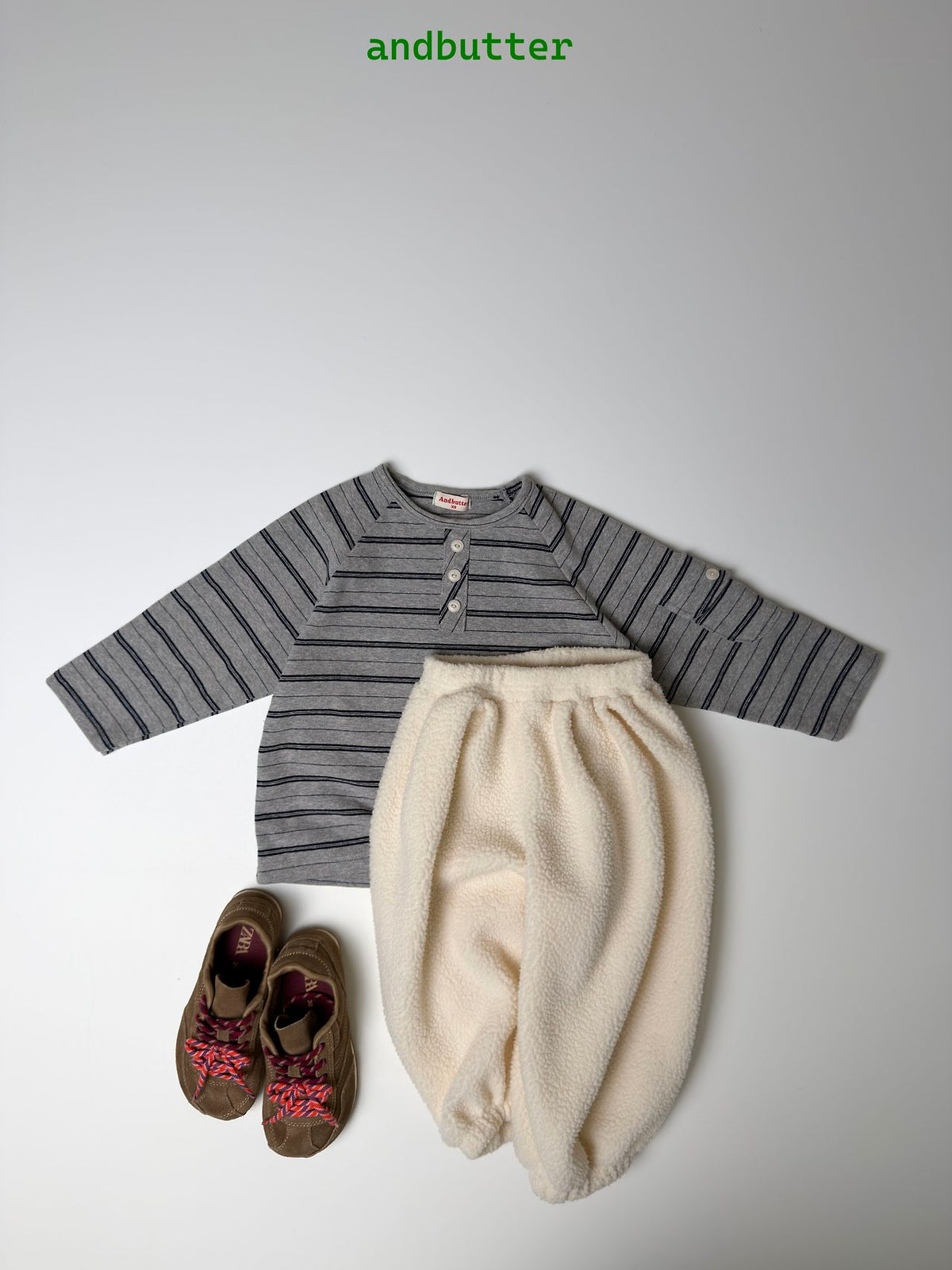 《予約》Flap Stripe Tee / ANDBUTTER