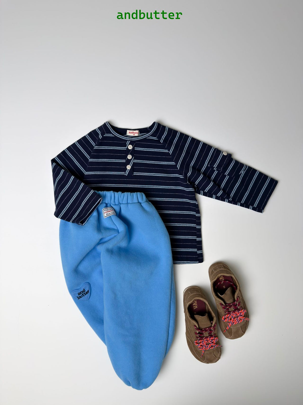 《予約》Flap Stripe Tee / ANDBUTTER