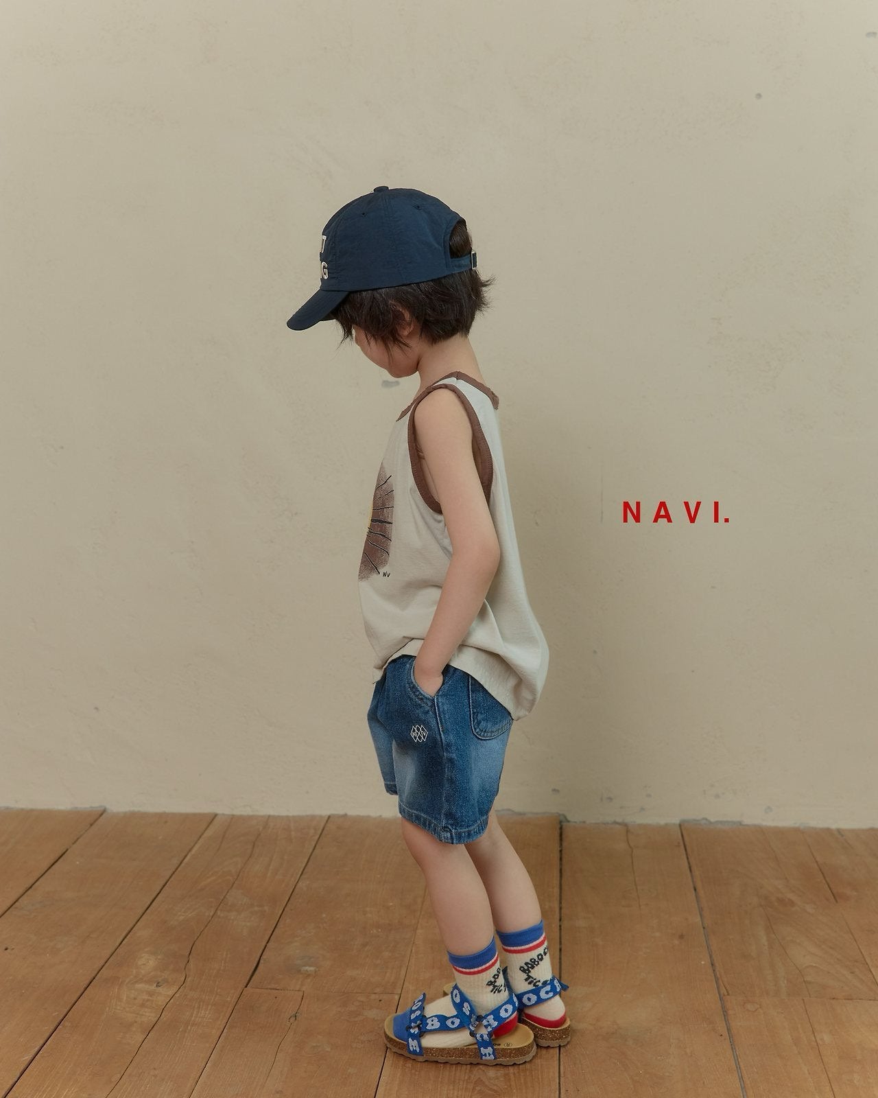 《予約》Half Denim Pants / Navi