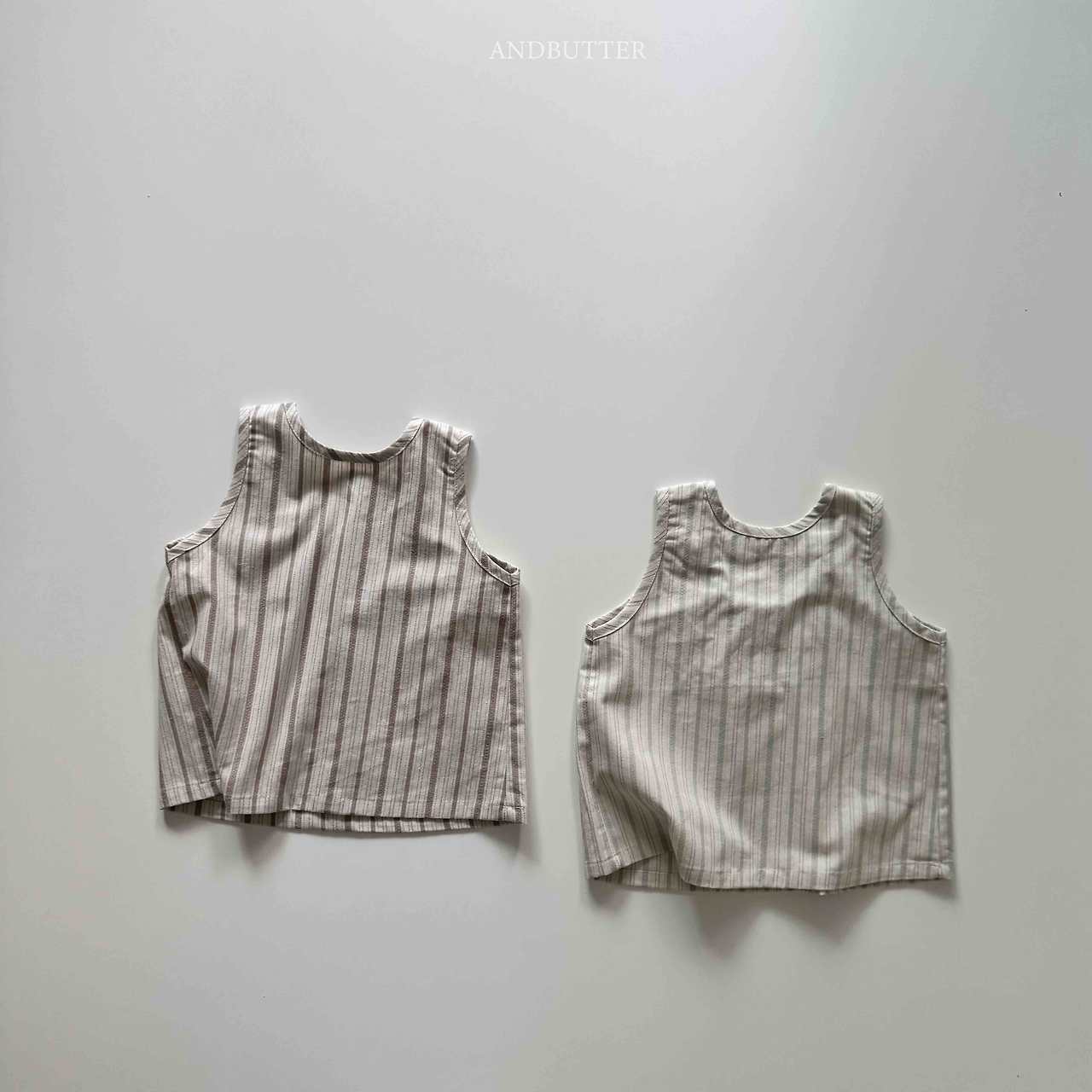 《予約》Natural Button Sleeveless / andbutter