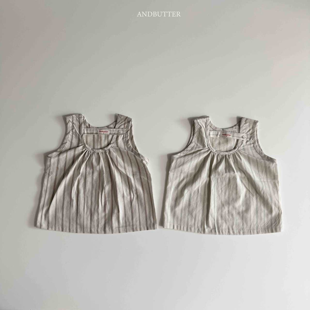 《予約》Natural Button Sleeveless / andbutter