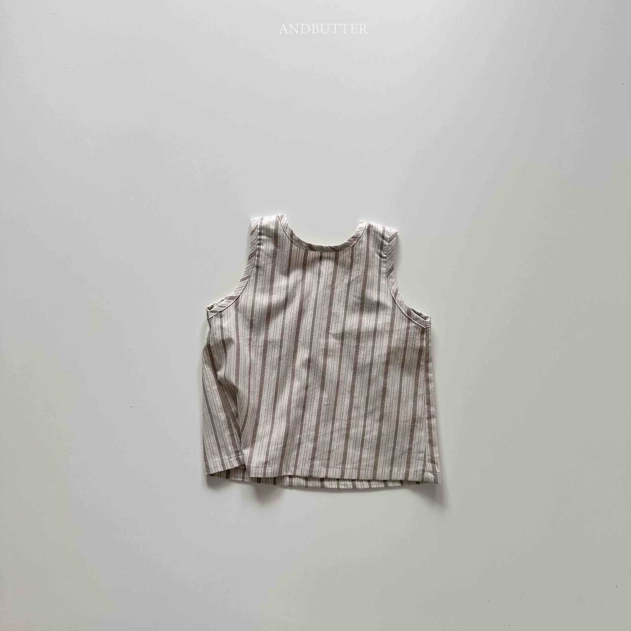 《予約》Natural Button Sleeveless / andbutter