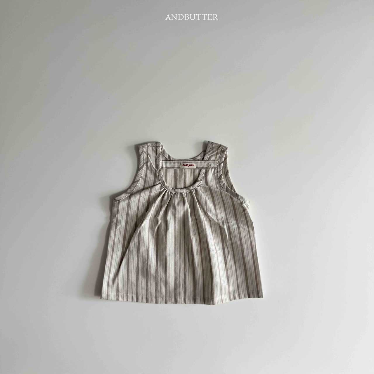 《予約》Natural Button Sleeveless / andbutter
