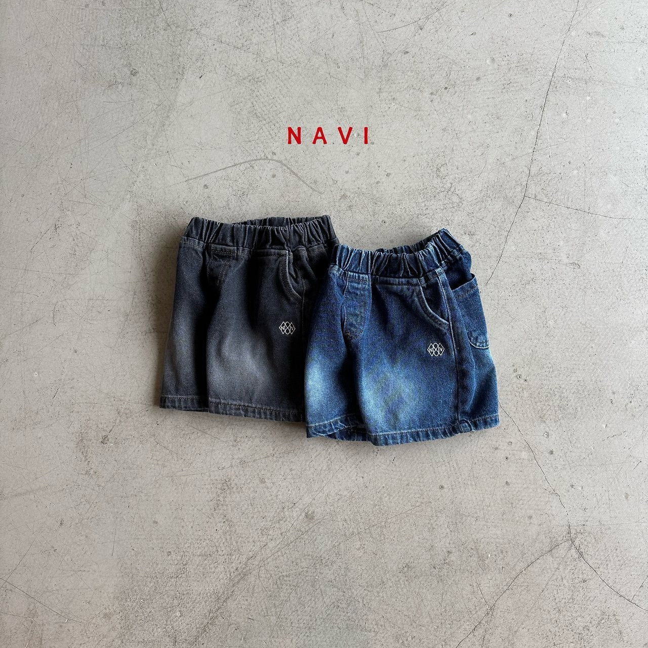 《予約》Half Denim Pants / Navi