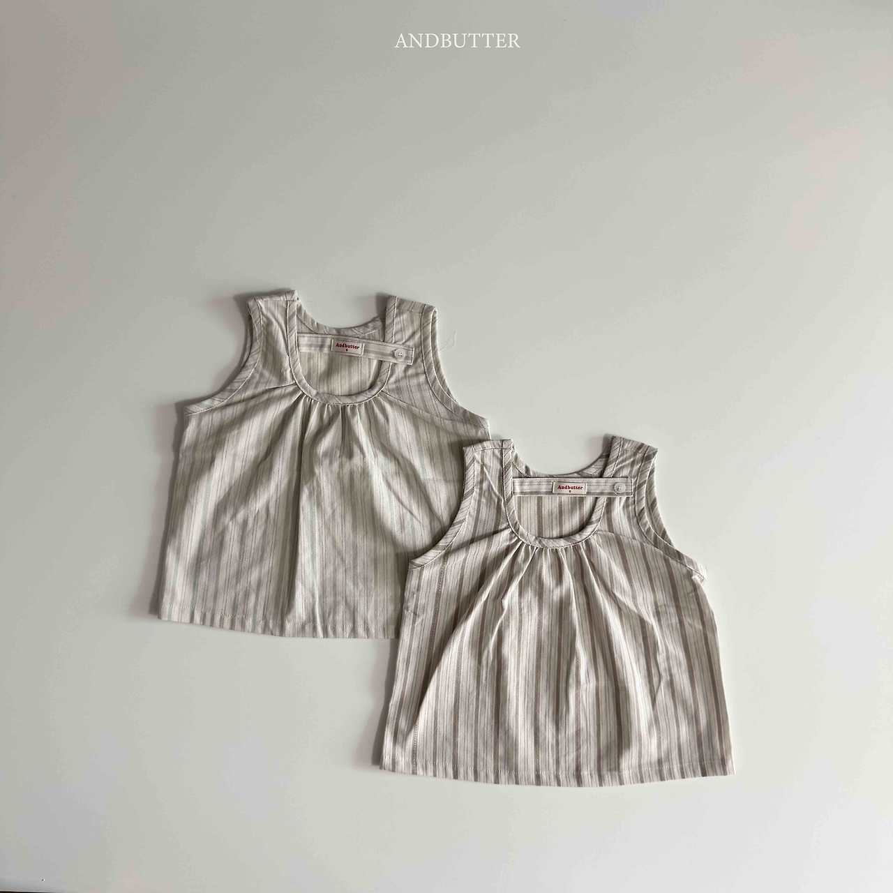 《予約》Natural Button Sleeveless / andbutter