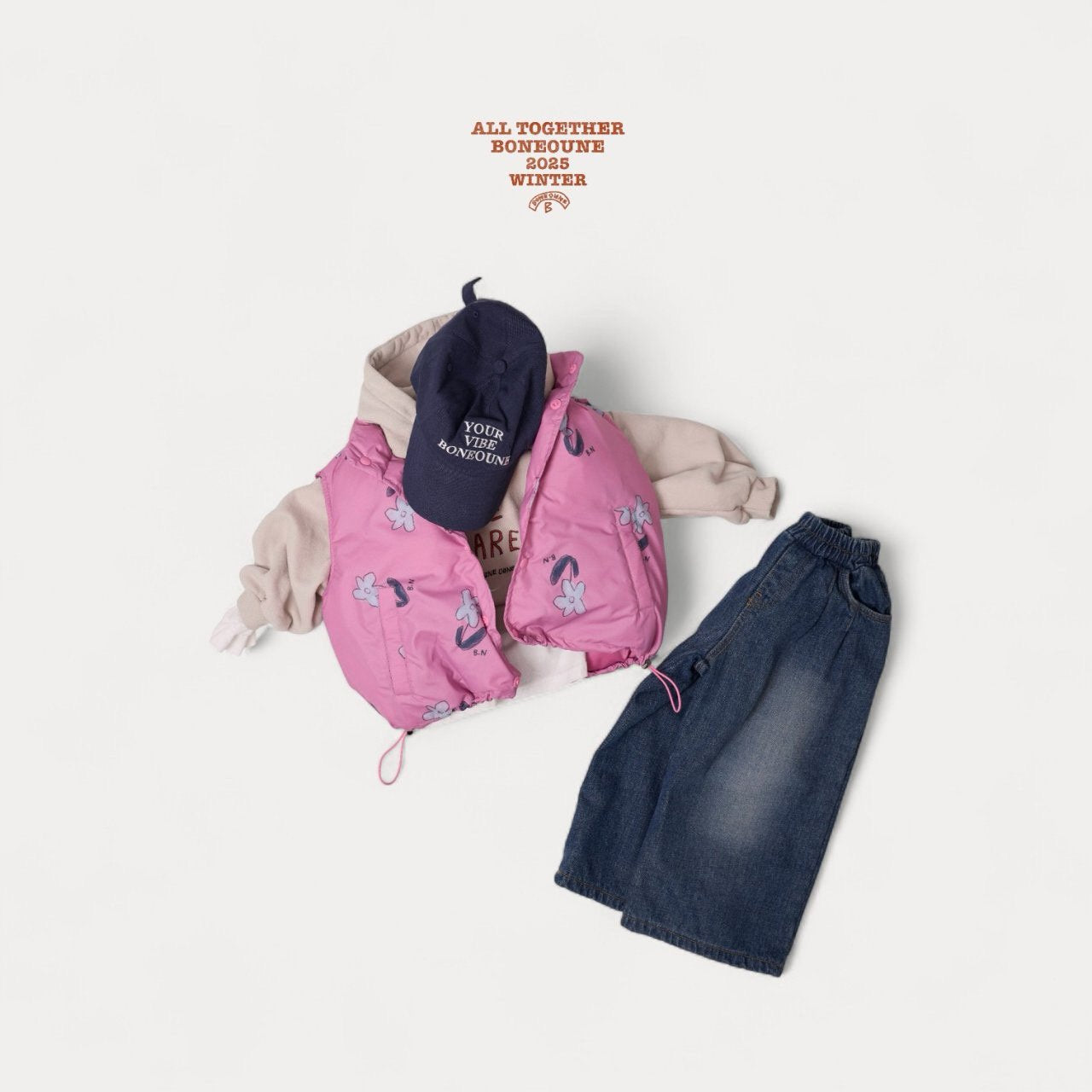 《予約》Pin Wide Denim Pants / Boneoune