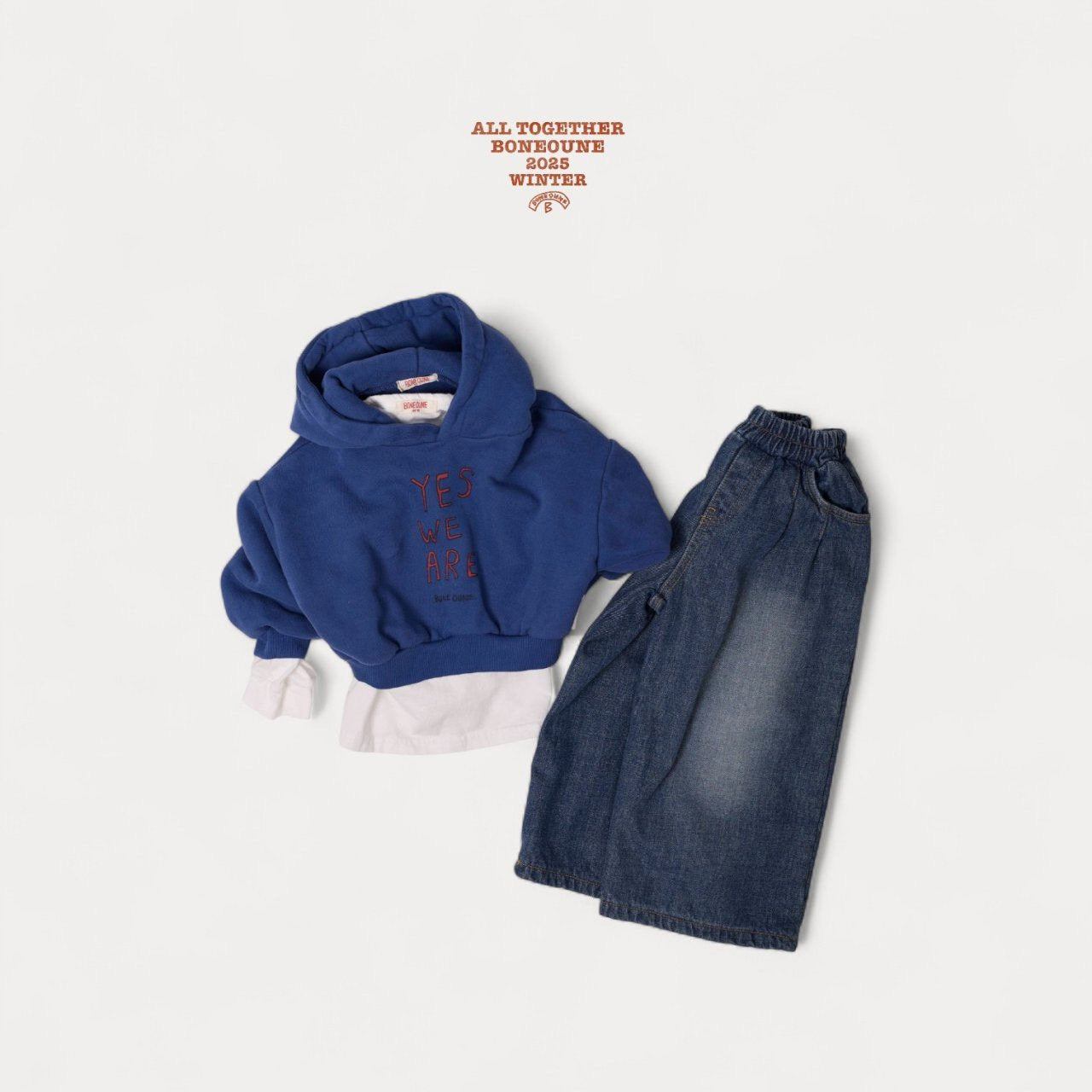 《予約》Pin Wide Denim Pants / Boneoune