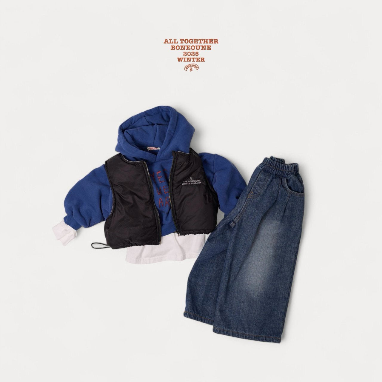 《予約》Pin Wide Denim Pants / Boneoune