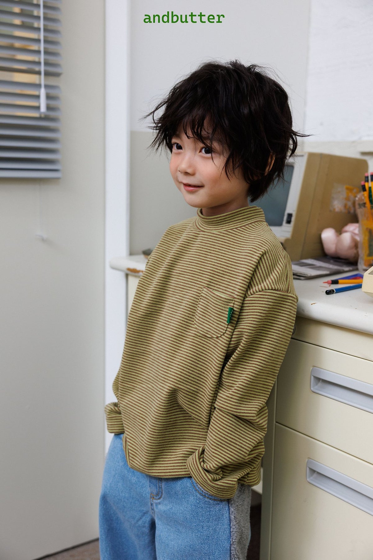 《予約》Mini Pocket Mock Neck / ANDBUTTER