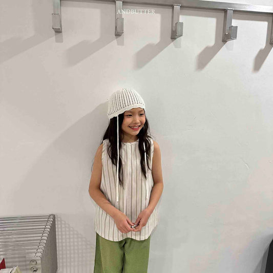 《予約》Natural Button Sleeveless / andbutter
