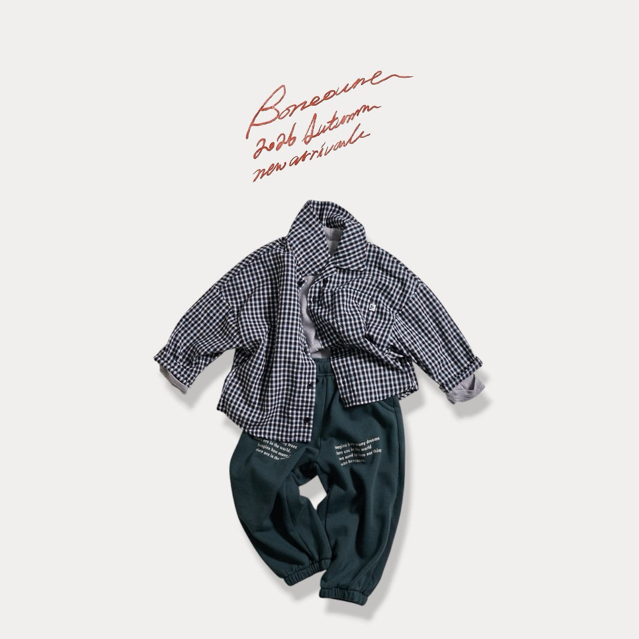 《予約》Go Go Check Shirt / BONEOUNE